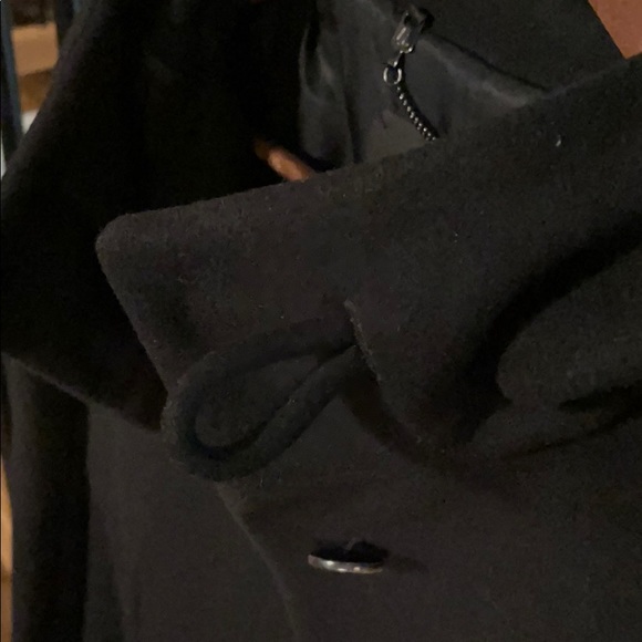 Aritzia T. Babaton Black Hooded Wool Coat - Picture 6 of 9